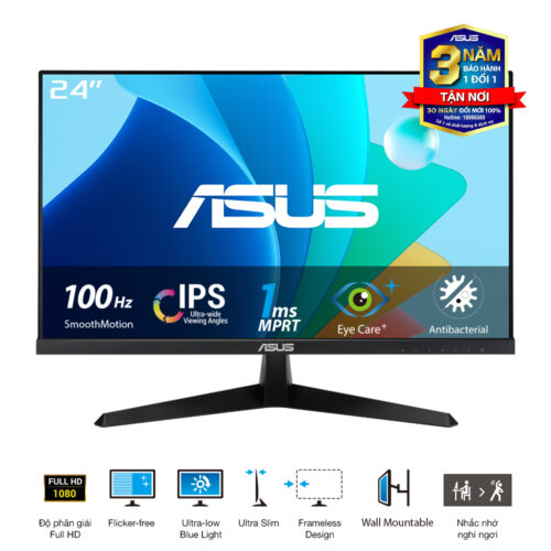 Màn hình ASUS VY249HF-R (23.8 inch/FHD/IPS/100Hz/1ms)