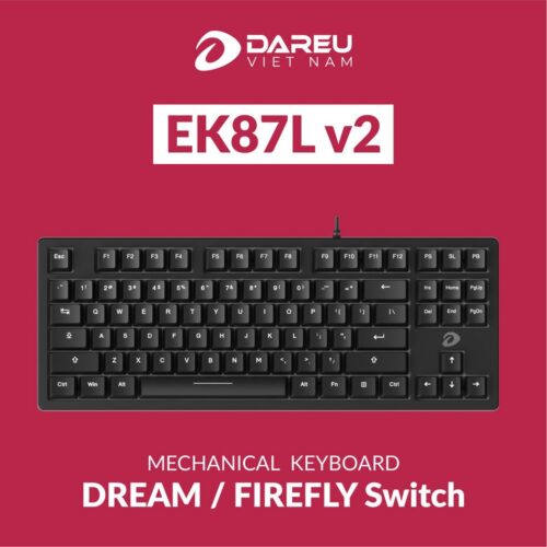 Phím Cơ Dareu EK87L V2 - Switch Dream Đen