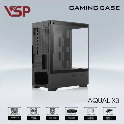 Case VSP Aqual X3 - Đen