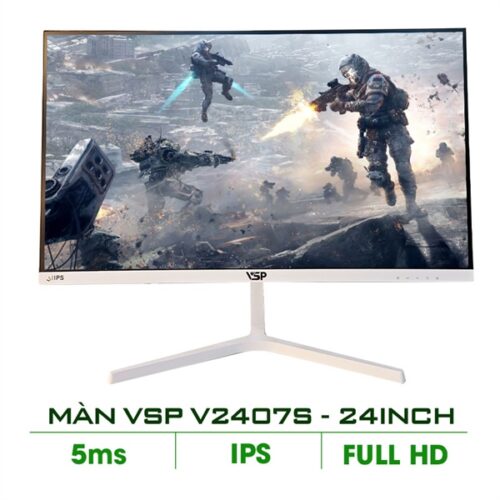 Màn Hình VSP V2407S 24 INCH (/FHD/IPS/75Hz/8ms/250nits/HDMI VGA/Phẳng/Đen) | HÀNG CHÍNH HÃNG